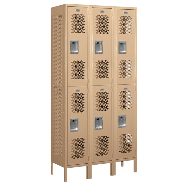 Salsbury Industries Wardrobe Locker, Tan, Ventilated, 15 in. D 72365TN-U